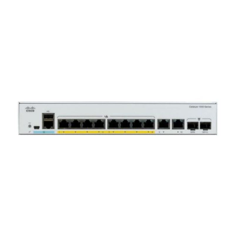 Switch Cisco C1000-8P-E-2G-L Catalyst 1000, 8 Ports PoE+ 67W, 2 GE Combo Uplink