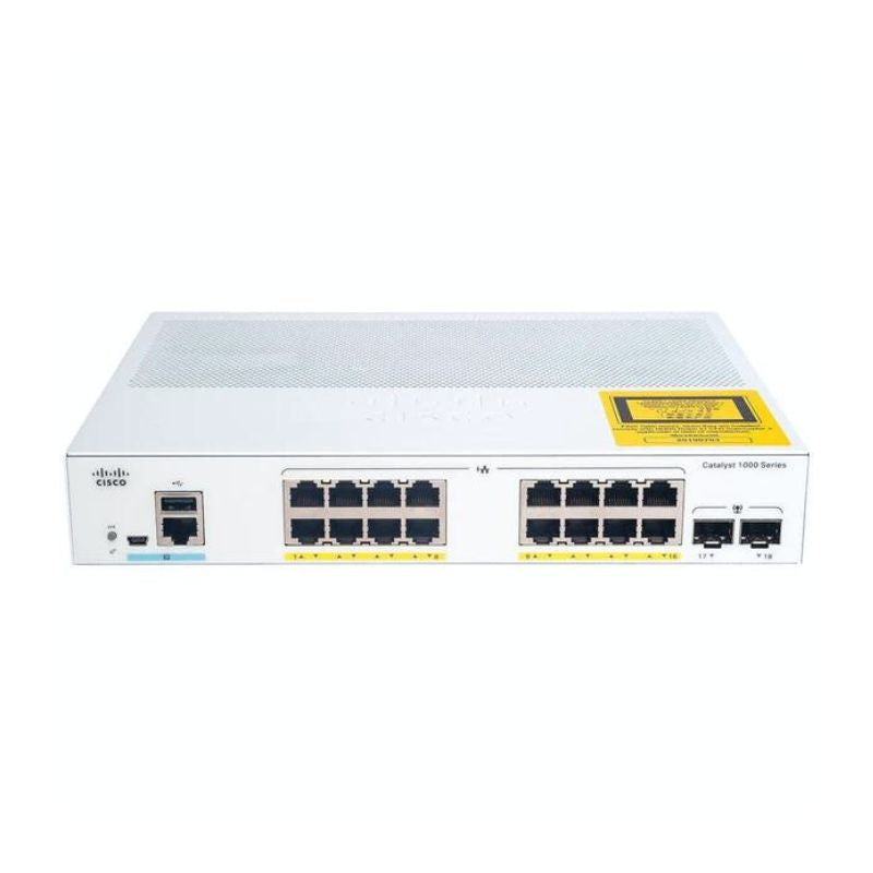 Switch Cisco C1000-16P-2G-L Catalyst 1000 with 16 Ports GE PoE+ 120W, 2 SFP Uplink